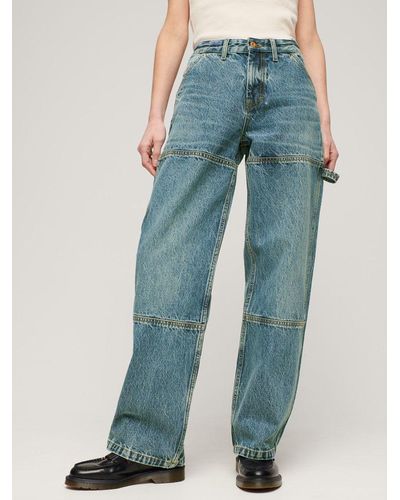 Superdry Organic Cotton Vintage Carpenter Jeans - Blue