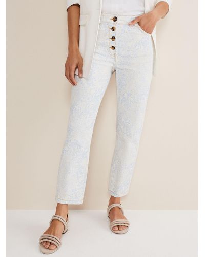 Phase Eight Cordelia Floral Print Jeans - Natural