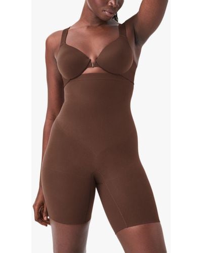 Spanx Medium Control Everyday Seamless Shaping High-waisted Shorts - Brown