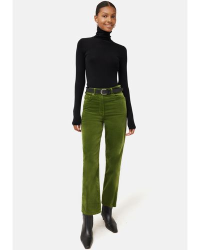 Jigsaw Delmont Velvet Jeans - Green