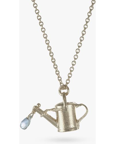 Alex Monroe Watering Can Pendant Necklace - White