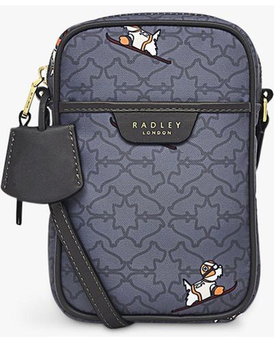 Radley Heirloom Ski Dog Medium Phone Cross Body Bag - Blue