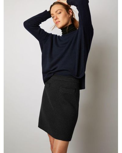 Gerard Darel Bartholome Tweed Mini Skirt - Blue