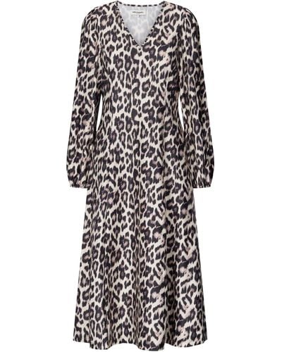 Lolly's Laundry Lake Leopard Print Midi Dress - White