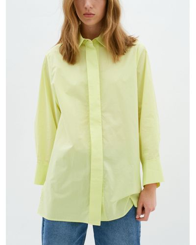 Inwear Helve Cropped Sleeve Loose Fit Shirt - Yellow