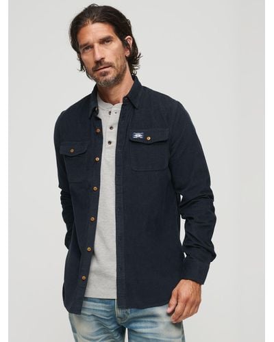 Superdry Trailsman Relaxed Fit Corduroy Shirt - Blue