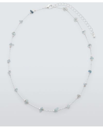 John Lewis Semi Precious Stone Chip Spacer Necklace - White