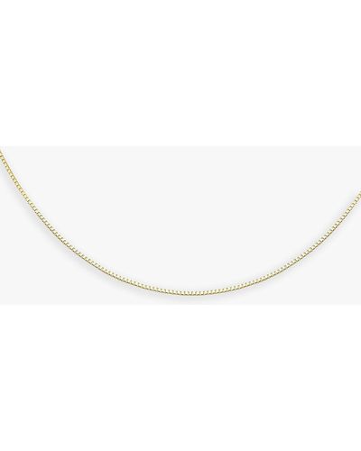 Ib&b 18ct Gold Heart Slide Box Chain Necklace - Natural
