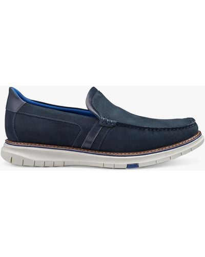 Hotter Starboard Nubuck Slip-on Loafers - Blue