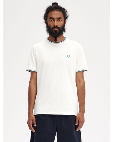 Fred Perry Twin Tipped Crew Neck T-shirt - White
