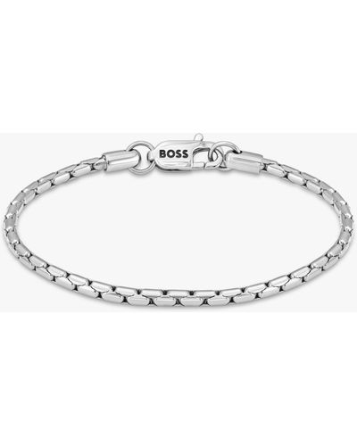 BOSS Evan Chain Bracelet - White