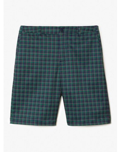 Lacoste Checked Golf Bermuda Shorts - Green