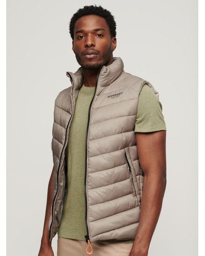 Superdry Non-hooded Fuji Padded Gilet - Natural