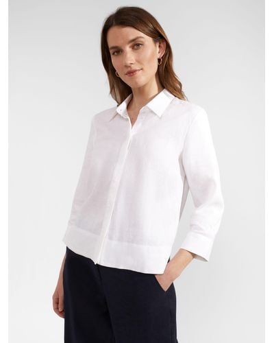 Hobbs Nita Linen Shirt - White