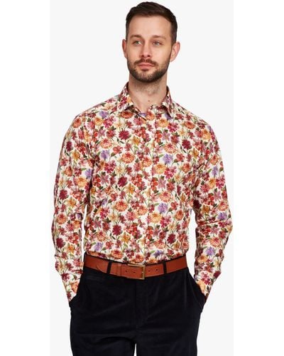 Simon Carter Floral Letters Shirt - Red
