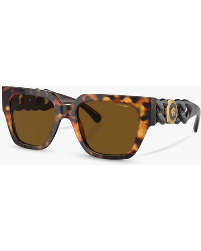 Versace Ve4409 Polarised Square Sunglasses - Multicolour