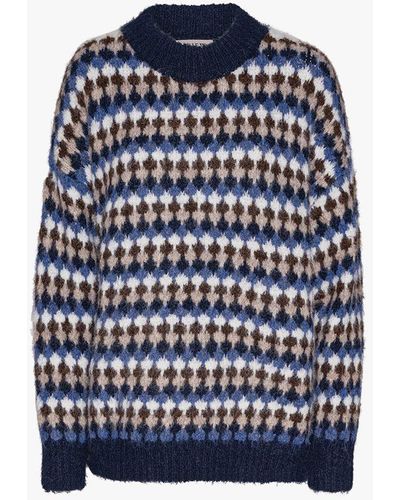 A-View Patrisia Pullover Abstract Jumper - Blue