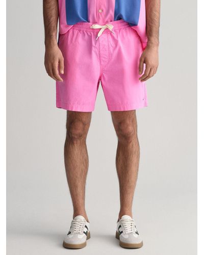 GANT Draw Cord Cotton Shorts - Pink
