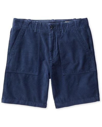 Outerknown Cord Organic Cotton 70s Classic Shorts - Blue