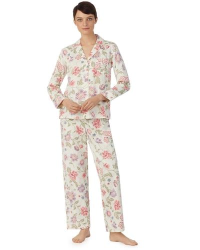 Ralph Lauren Lauren Floral Shirt Pyjama Set - White