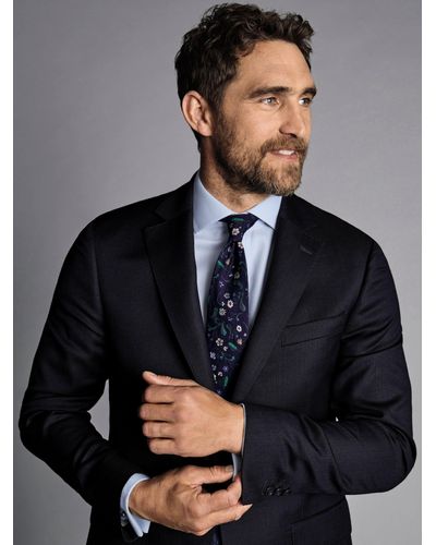 Charles Tyrwhitt Slim Fit Italian Luxury Suit Jacket - Black