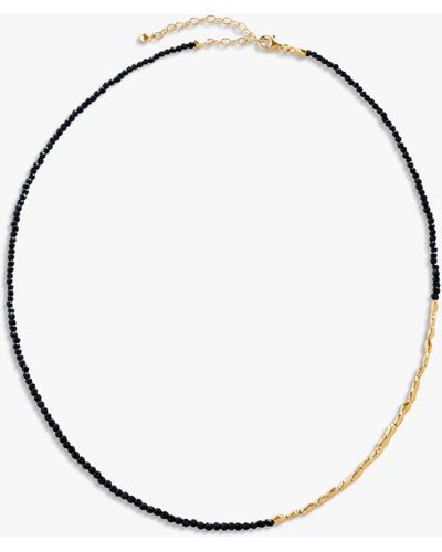 Monica Vinader Mini Nugget Gemstone Beaded Necklace - Metallic