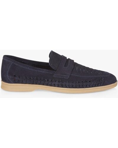 Silver Street London Perth Suede Loafers - Blue