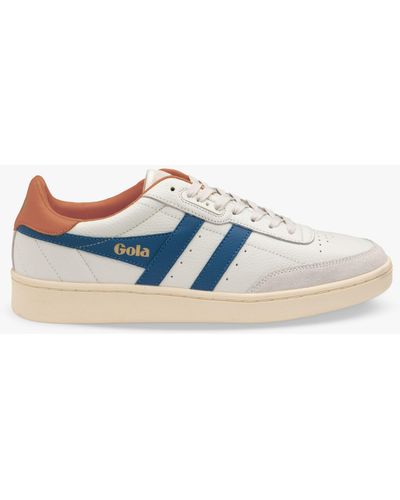 Gola Classics Contact Leather Lace Up Trainers - Blue
