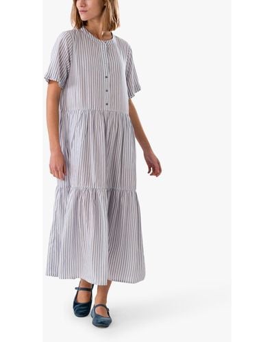Lolly's Laundry Fie Striped Maxi Dress - White