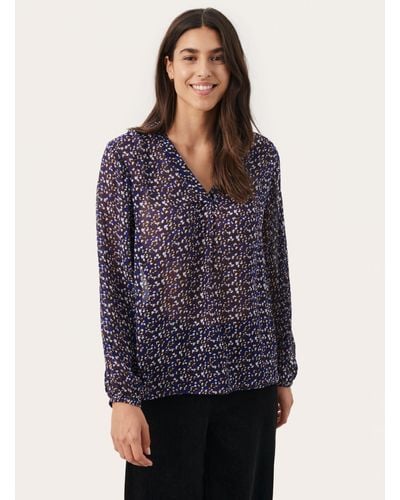Part Two Ditte Ditsy Print Blouse - Blue