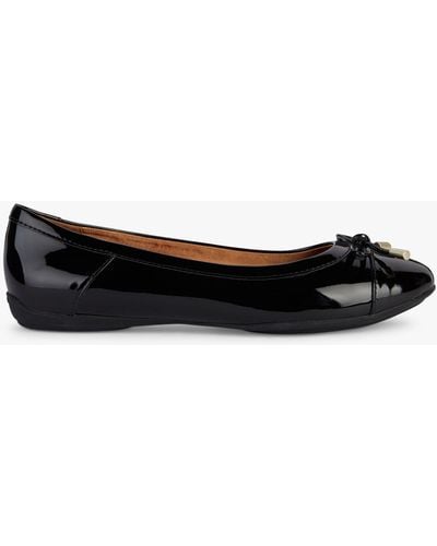 Geox Charlene Patent Ballet Court Shoes - Black
