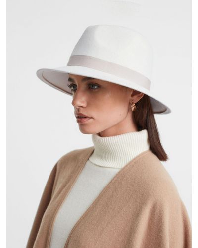 Reiss Ally Wool Fedora - Natural