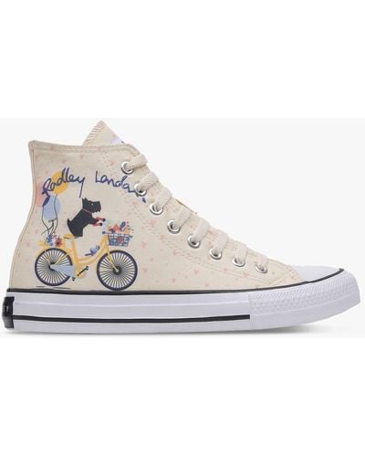 Radley Canvas Logo High Top Trainers - White
