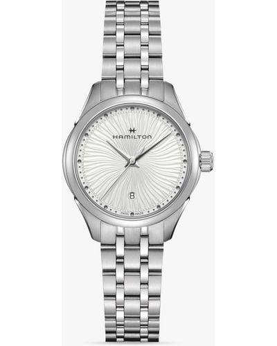 Hamilton H32231110 Jazz Master Date Bracelet Strap Watch - White
