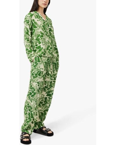 Jigsaw Ink Wave Modal Pyjama - Green