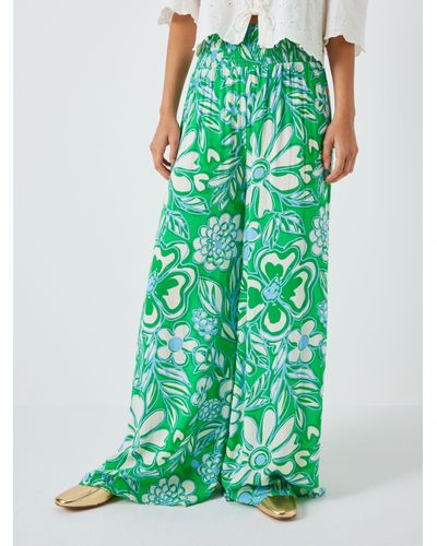 FABIENNE CHAPOT Palapa Floral Print Trousers - Green
