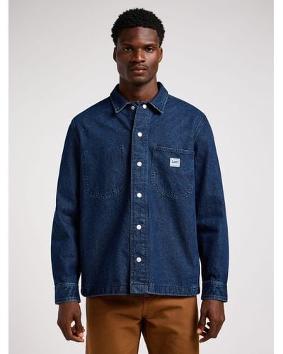 Lee Jeans Loose Work Denim Overshirt - Blue