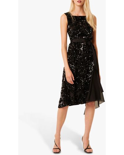 French Connection Eano Sequin Mix Dress - Black