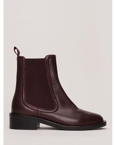 Phase Eight Leather Chelsea Boots - Brown