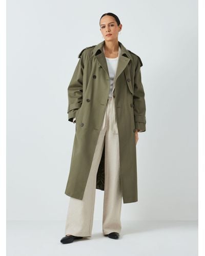 John Lewis Contemporary Trench Coat - Green