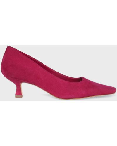 Hobbs Dita Suede Court Shoes - Pink
