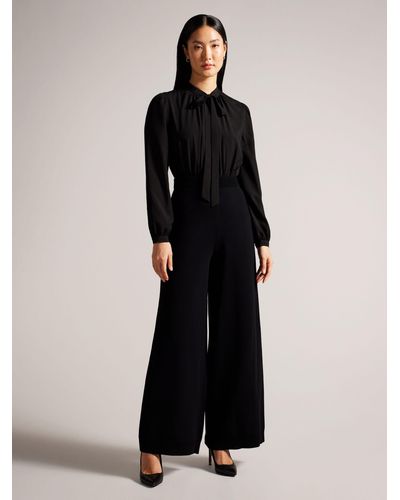 Ted Baker Leot Knitted Trouser Jumpsuit - Black