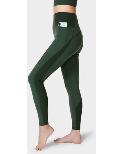 Sweaty Betty Super Soft Flow Ribbed Yoga Leggings - Green