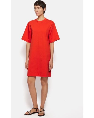 Jigsaw Riley Cotton T-shirt Dress - Red
