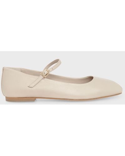 Hobbs Chrissy Mary Jane Leather Shoes - Natural