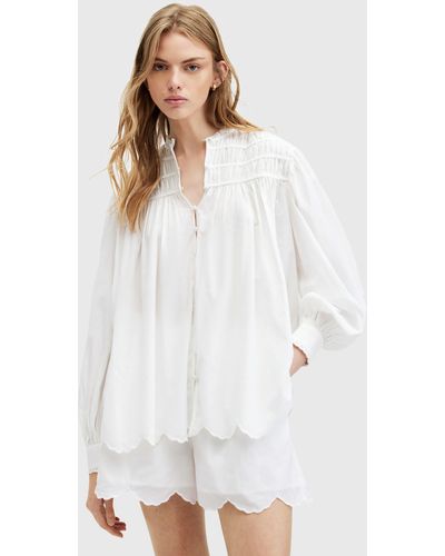 AllSaints Etti Organic Cotton Shirt - White