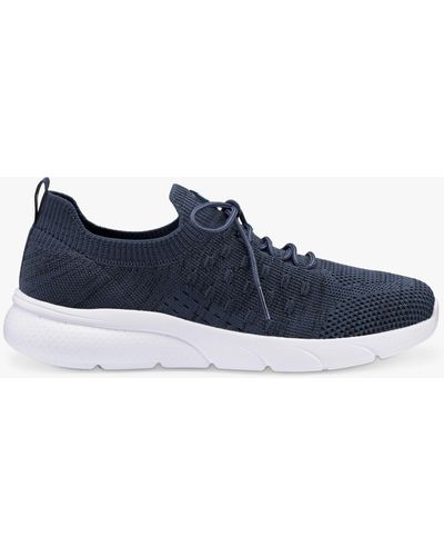 Hotter Defy Knitted Lightweight Trainers - Blue