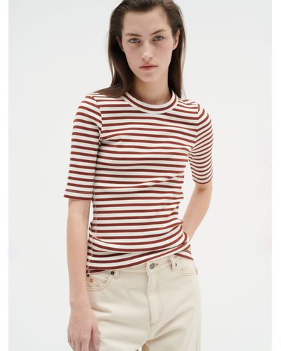 Inwear Dagna Short Sleeve Stripe T-shirt - Natural