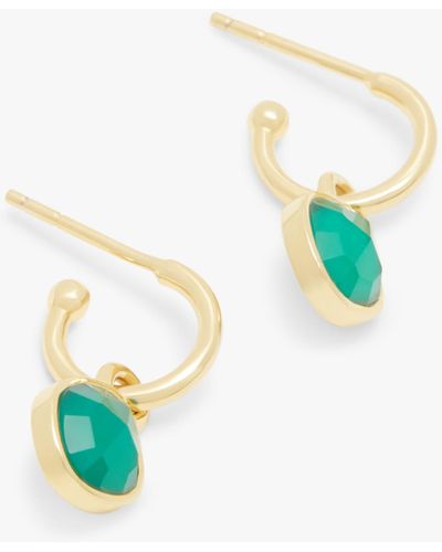 John Lewis Gemstones Half Hoop Earrings - Multicolour