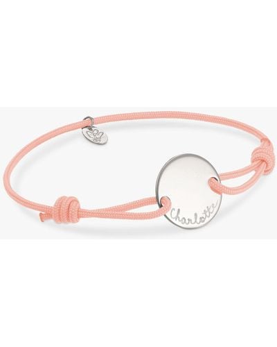 Merci Maman Personalised Pastille Braided Bracelet - Pink